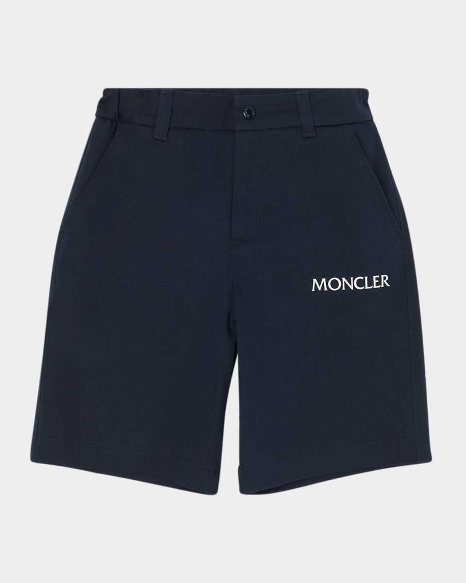 Boy's Contrast Logo-Print Shorts, Size 4-6